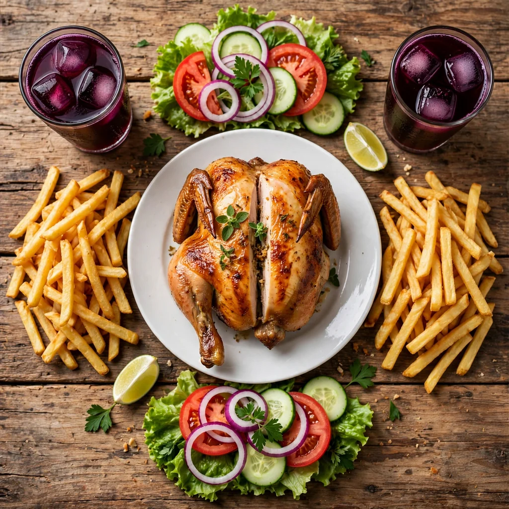 Medio pollo a la brasa familiar
