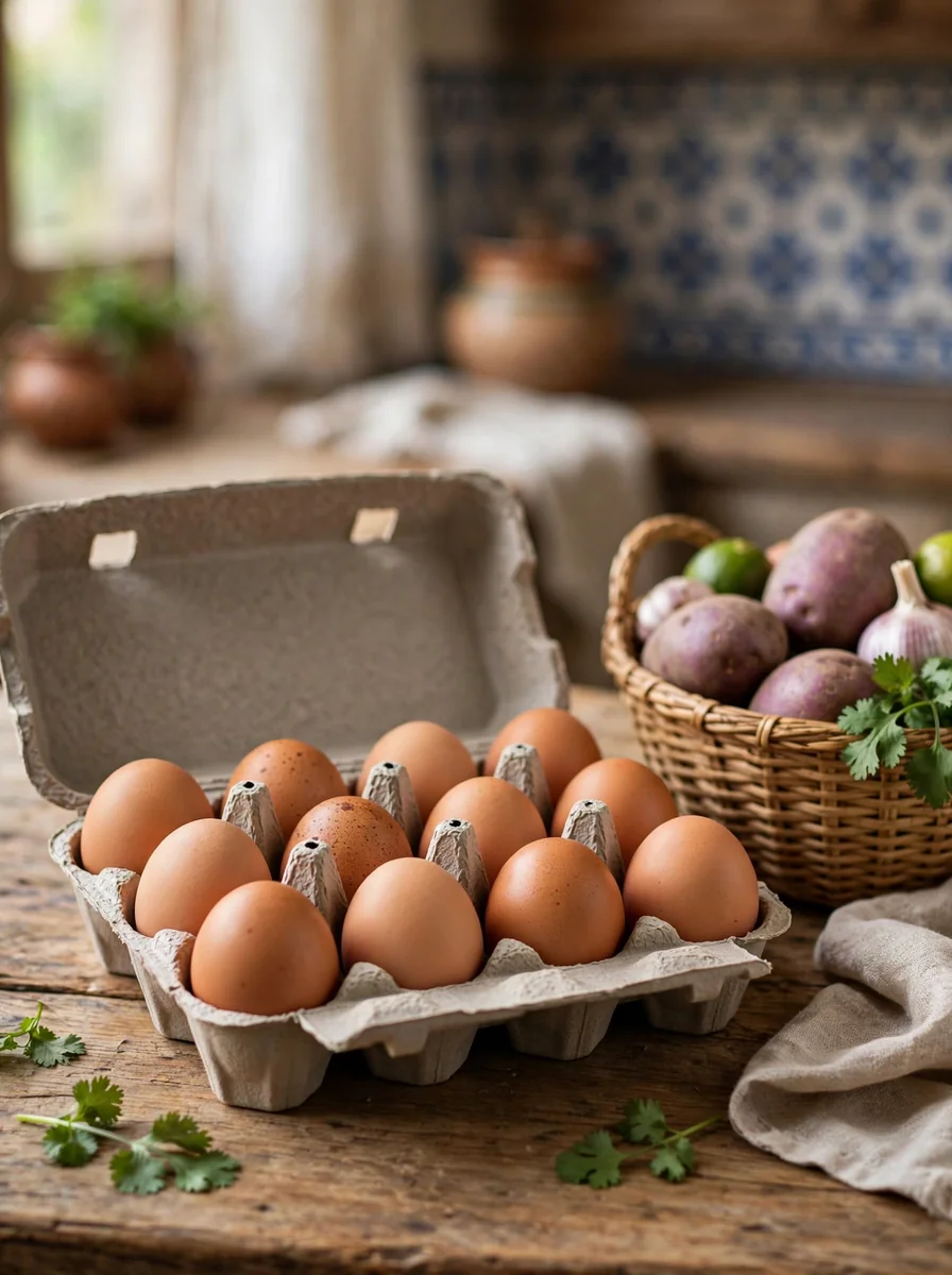 Huevos frescos seleccionados por docena completa