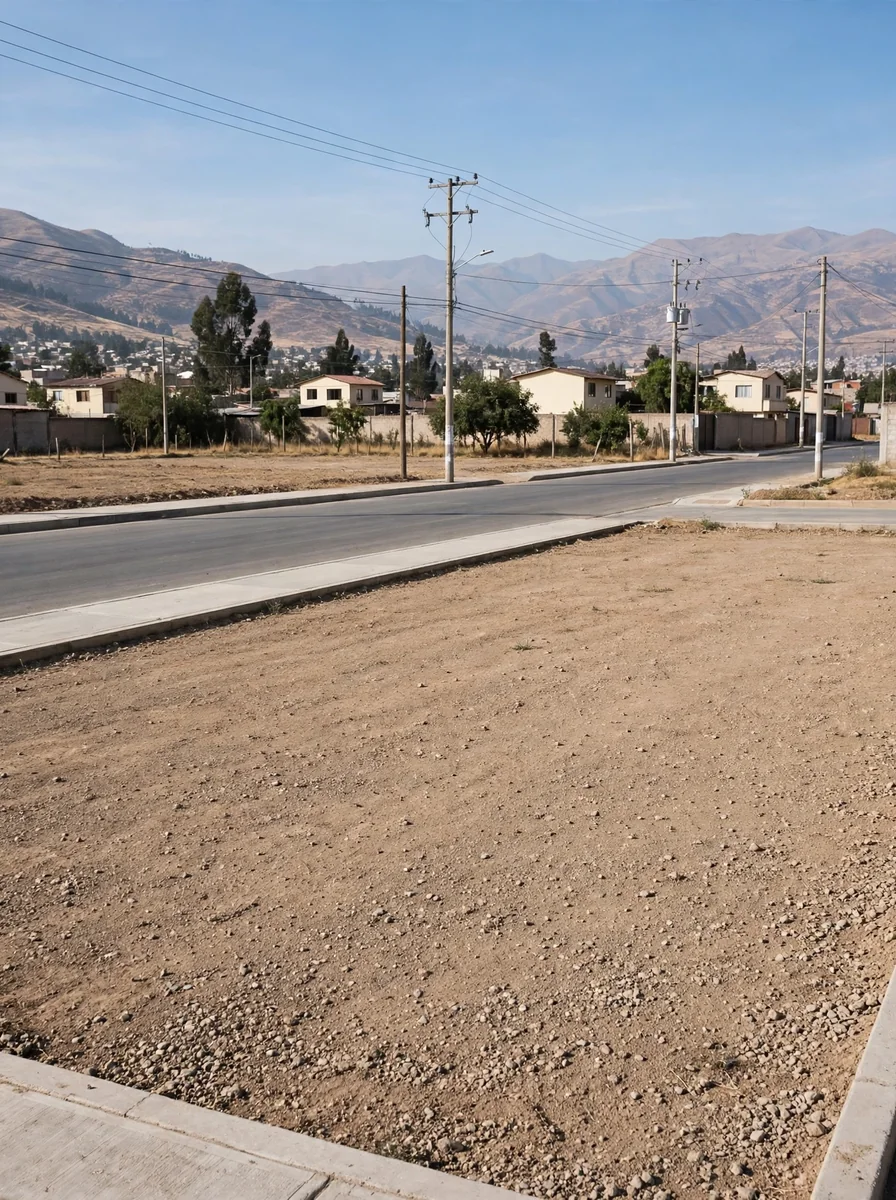 Venta de terreno con pista pavimentada