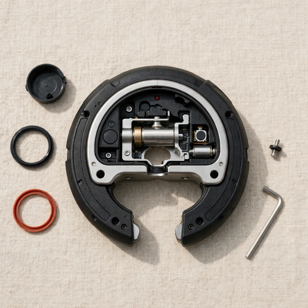 Candado de disco con alarma para moto