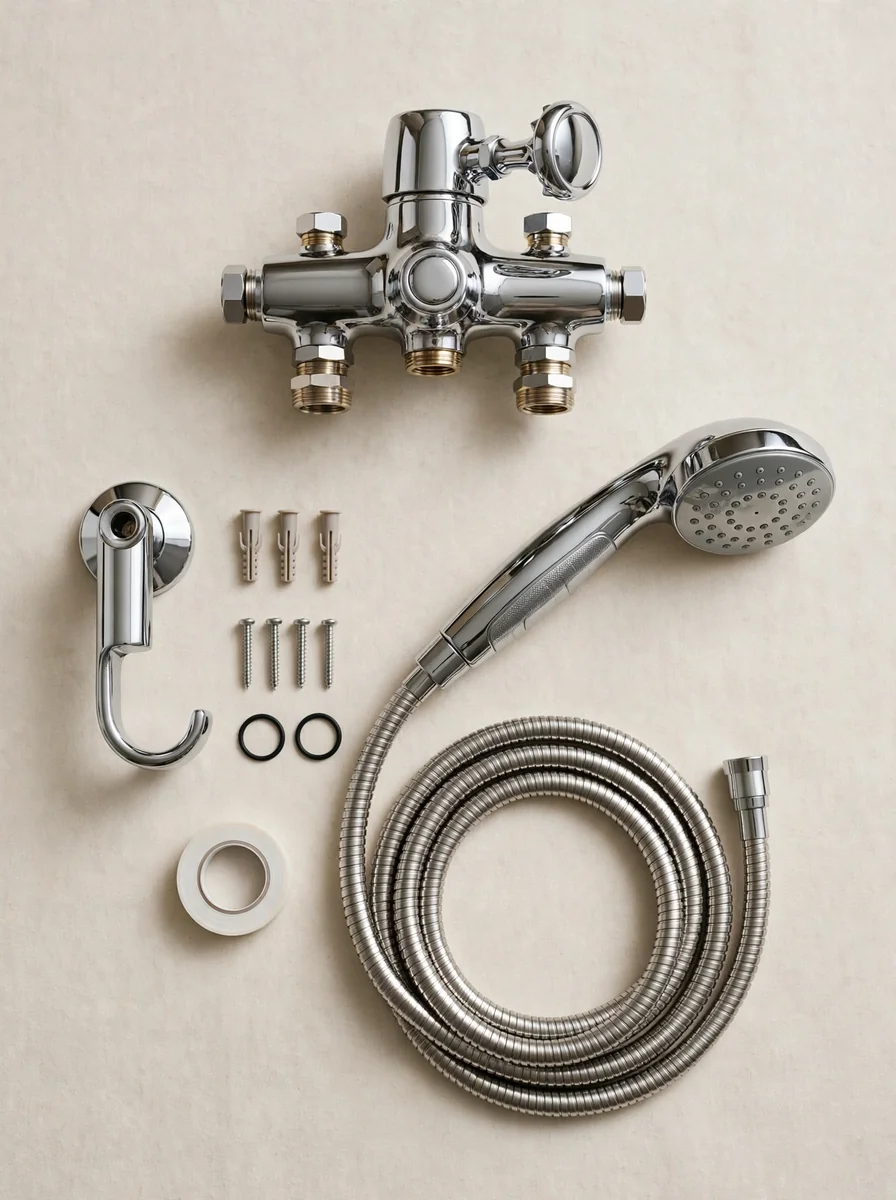 Llave de ducha con teléfono para baño
