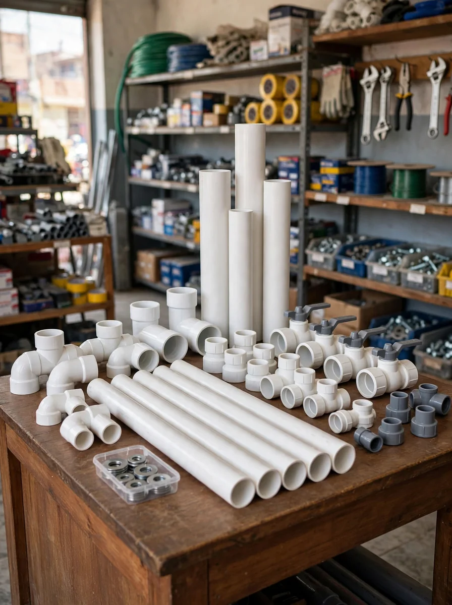 Tubería PVC y conexiones para gasfitería