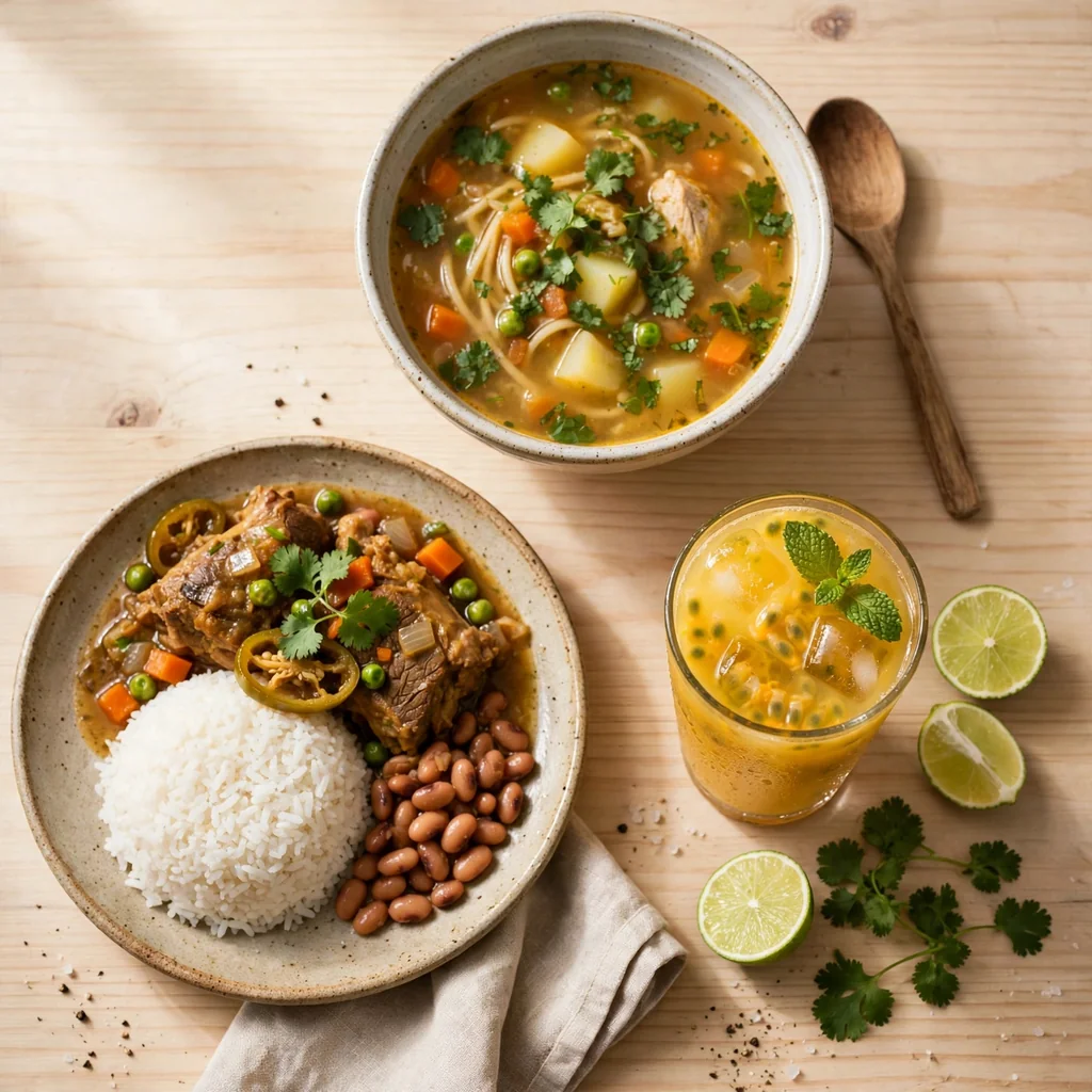 Menú del día con comida casera