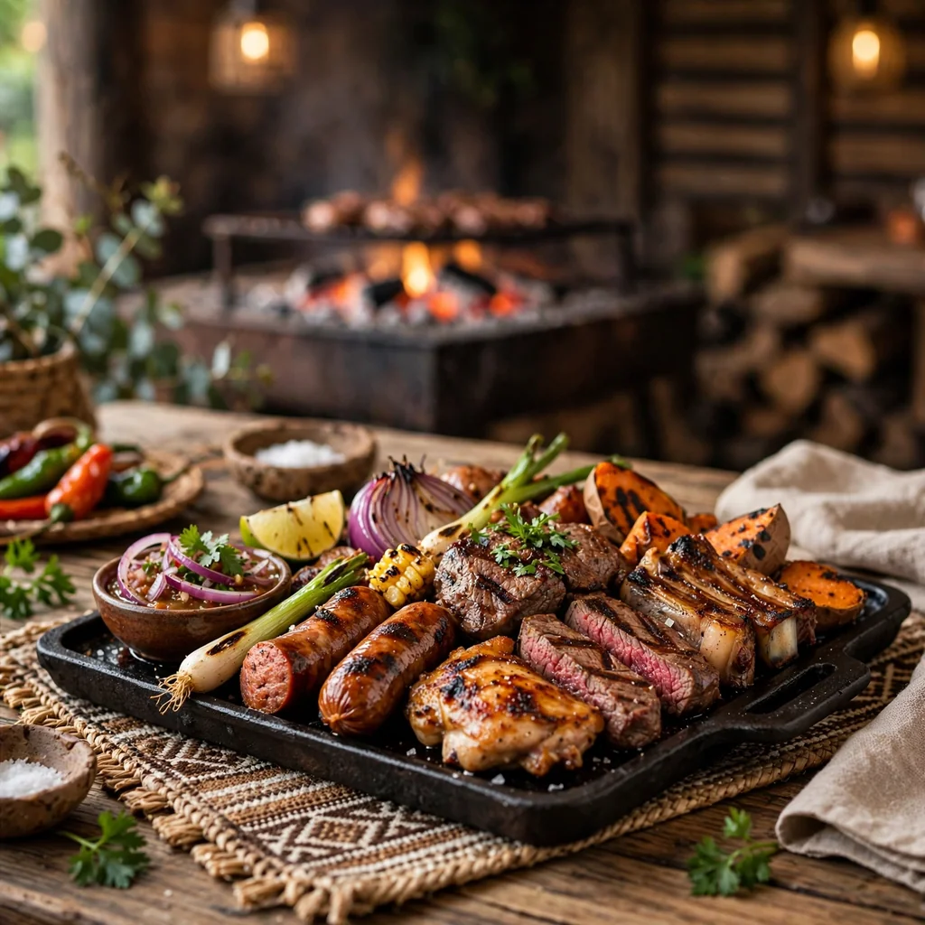 Parrilla mixta de carnes y chorizos