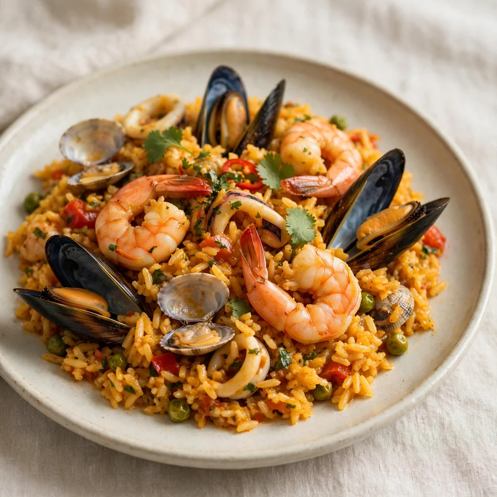 Arroz con mariscos de la casa