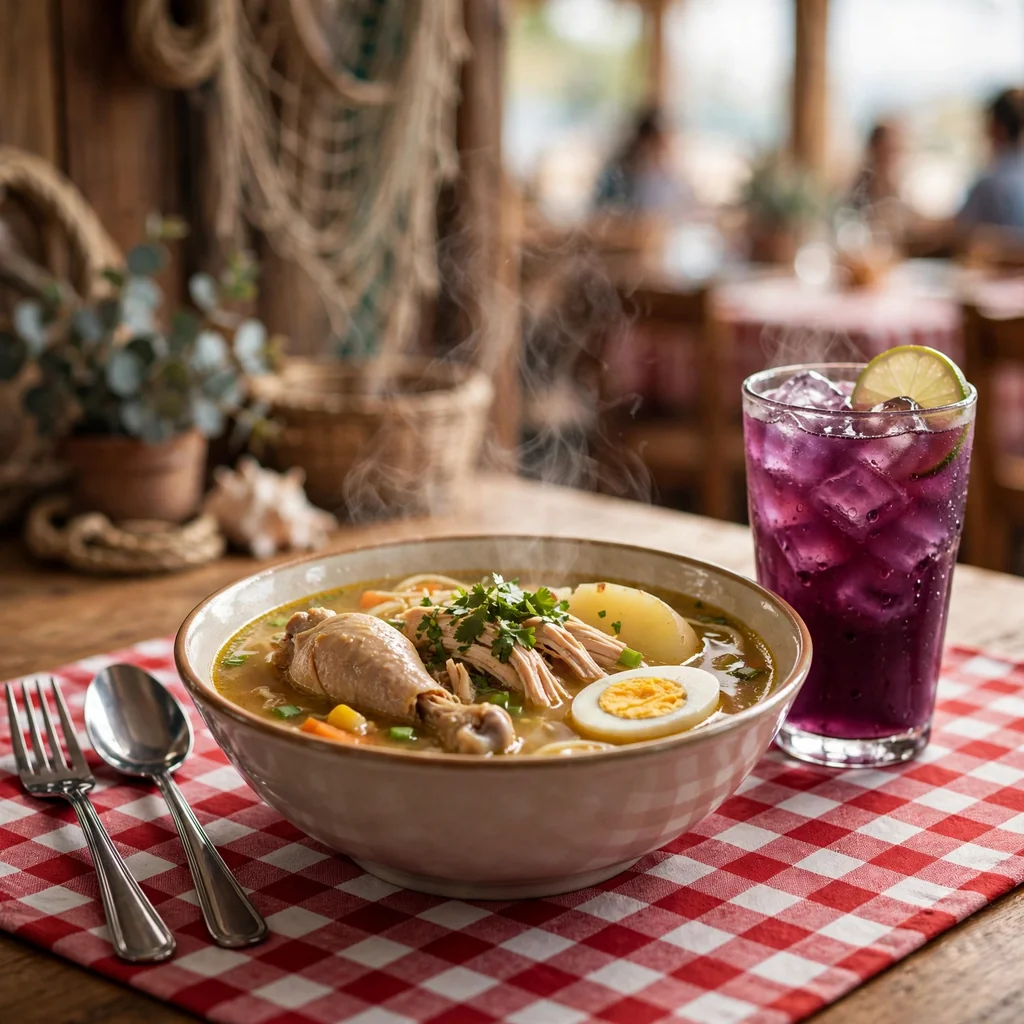 Caldo de gallina de la casa
