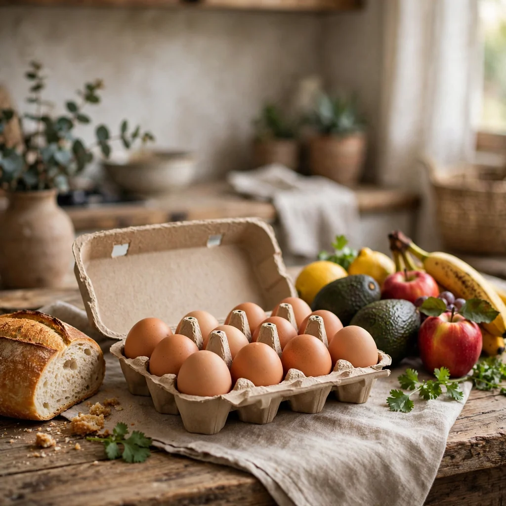 Huevos frescos seleccionados por unidad