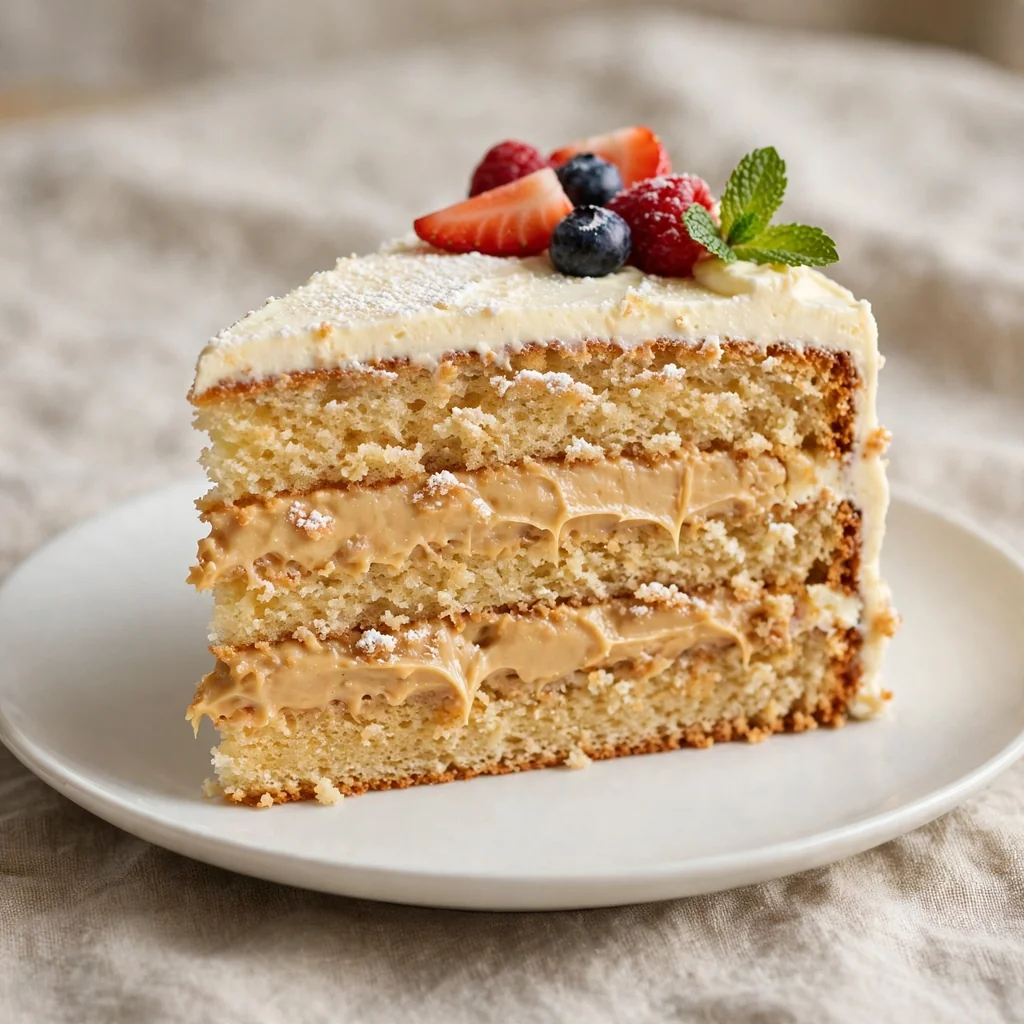 Porción de torta casera del día