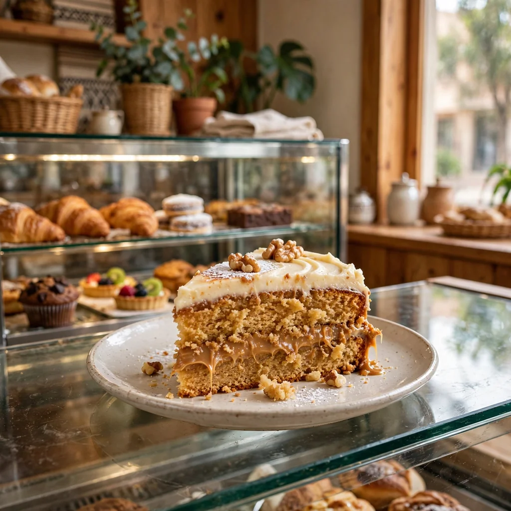 Porción de torta casera del día