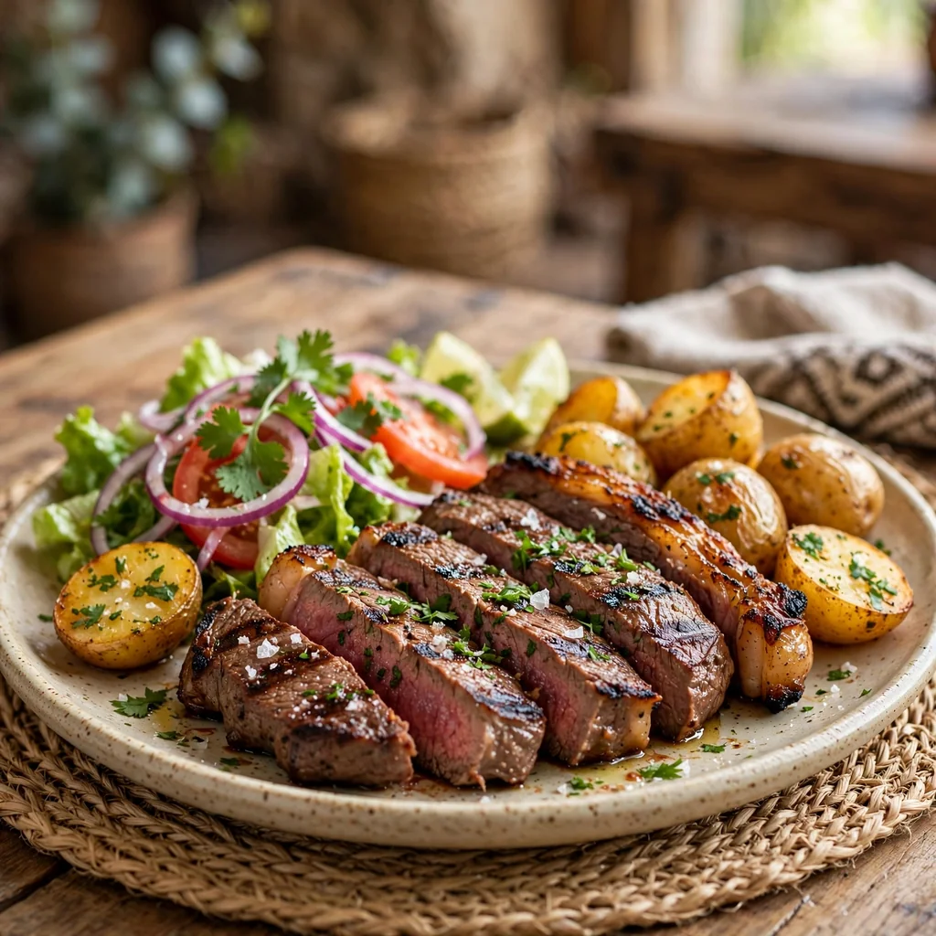 Churrasco a la parrilla casero