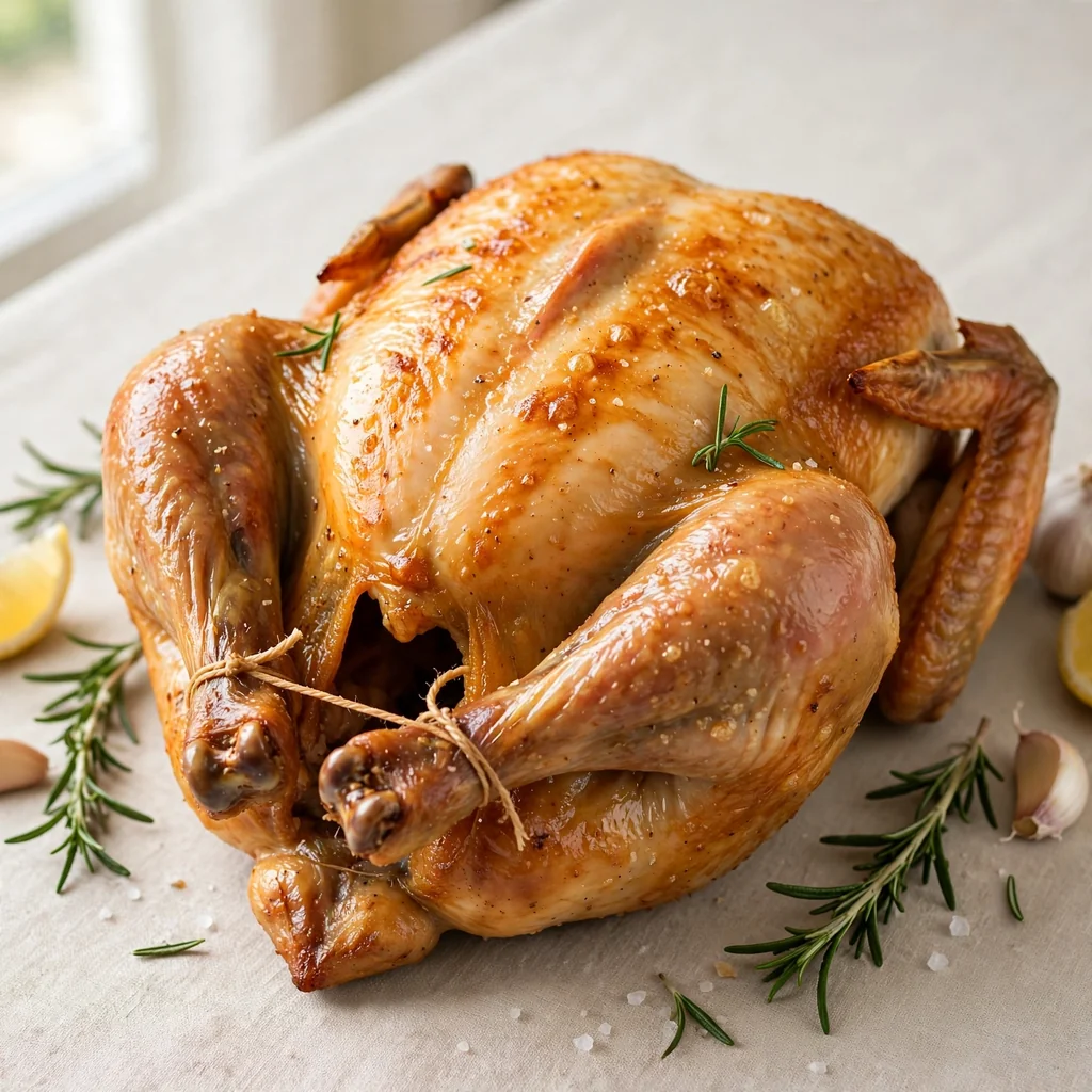 Pollo entero a la brasa asado