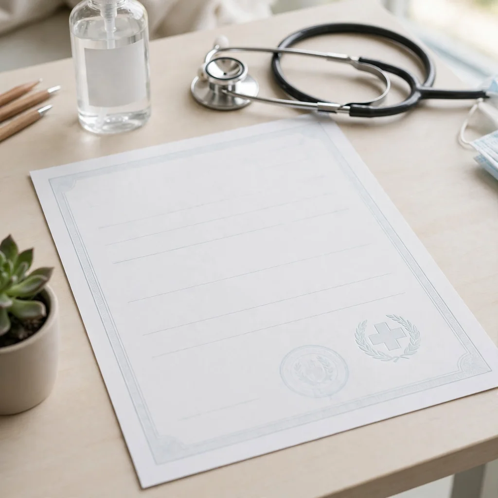 Certificado médico de salud anual