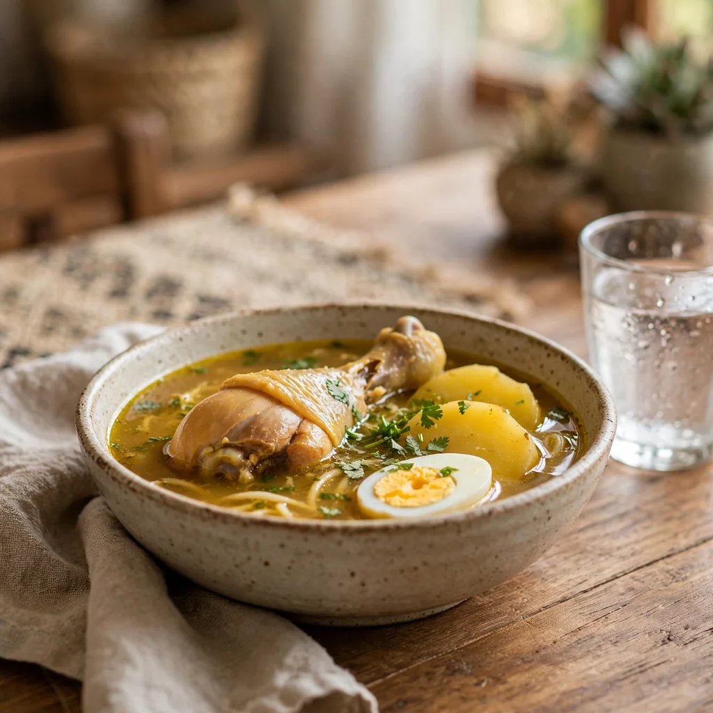 Caldo de gallina de la casa