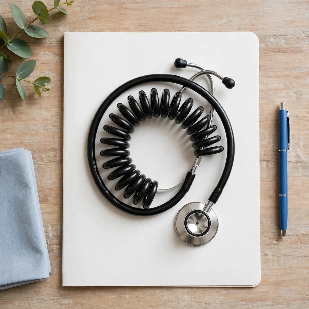 Consulta médica con auscultación pulmonar