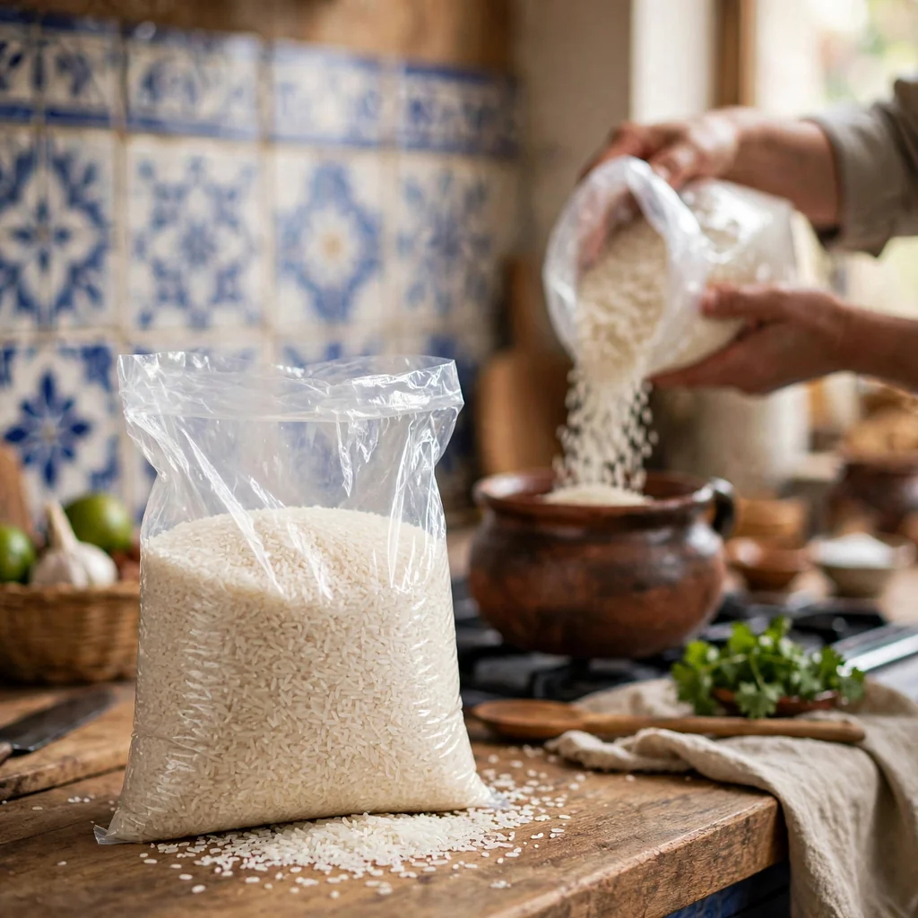 Arroz blanco graneado paquete kilo
