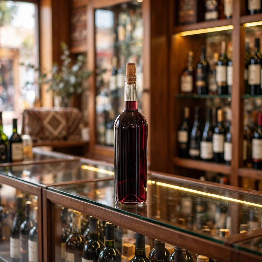 Vino tinto de mesa botella