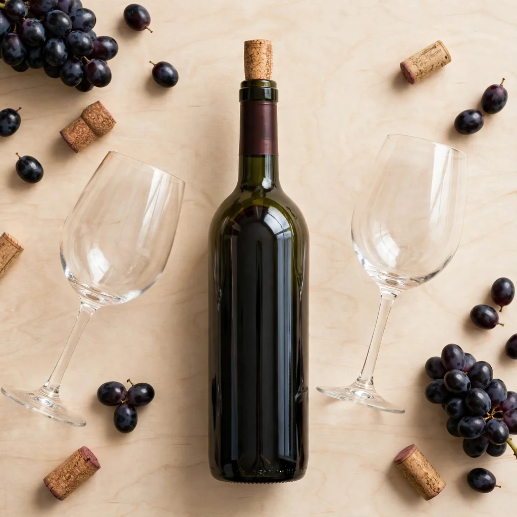 Vino tinto de mesa botella