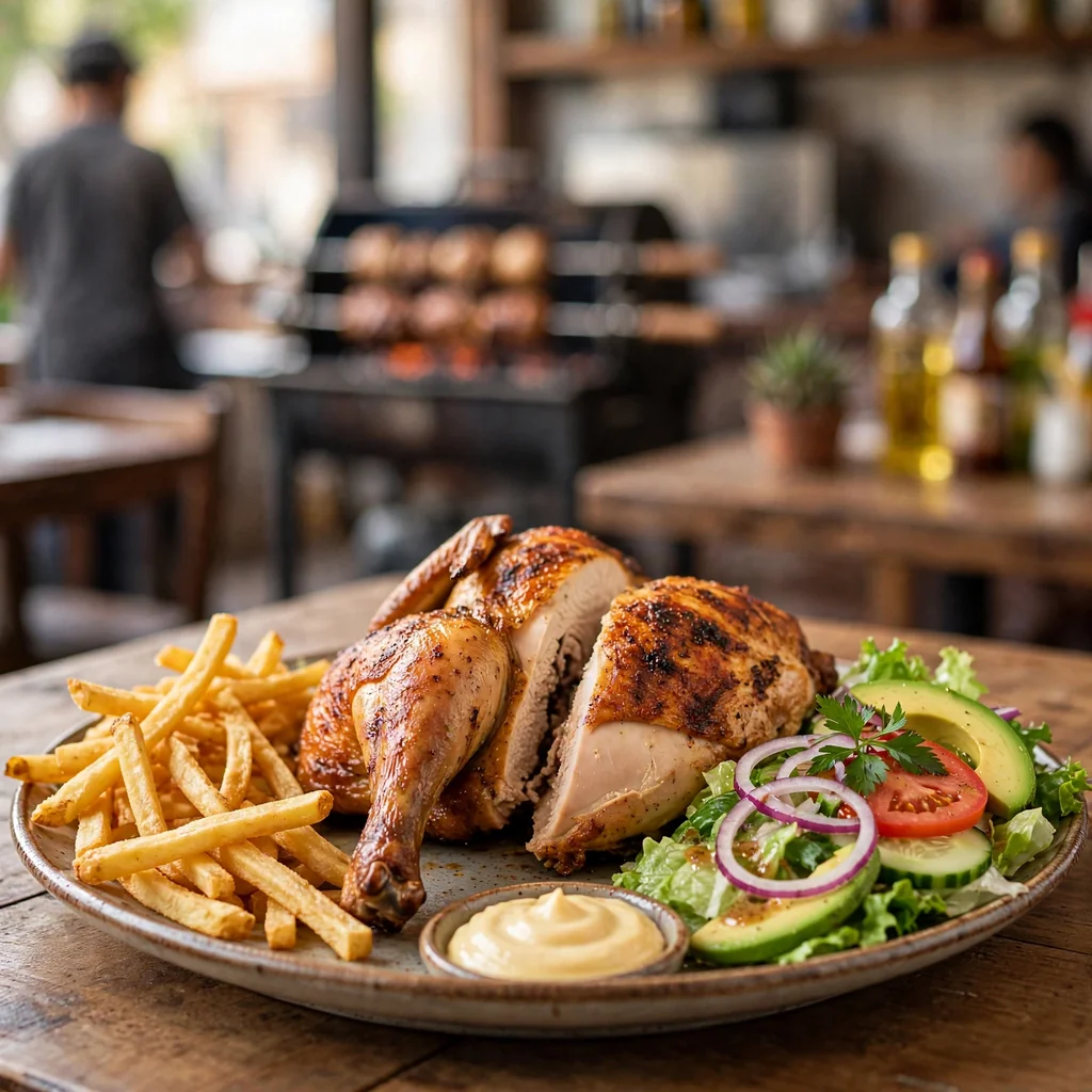 Medio pollo a la brasa