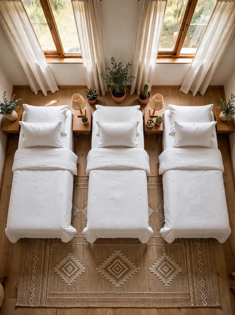 Habitación triple para tres personas