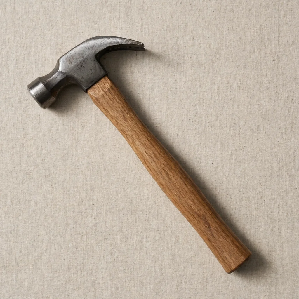 Martillo con mango de madera