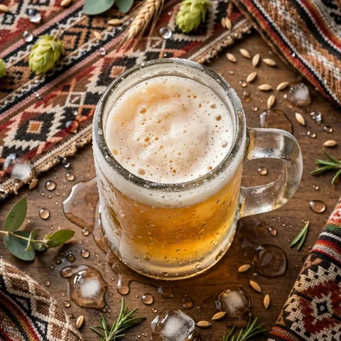 Jarra de cerveza helada artesanal
