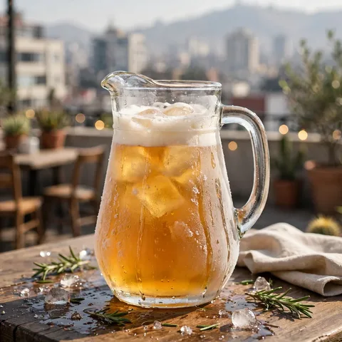 Jarra de cerveza helada artesanal