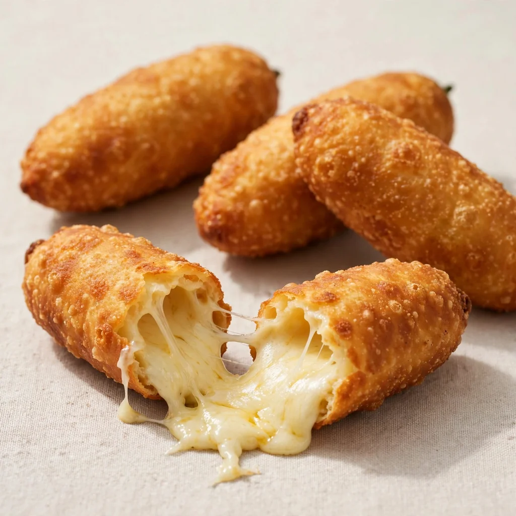 Tequeños rellenos de queso caliente