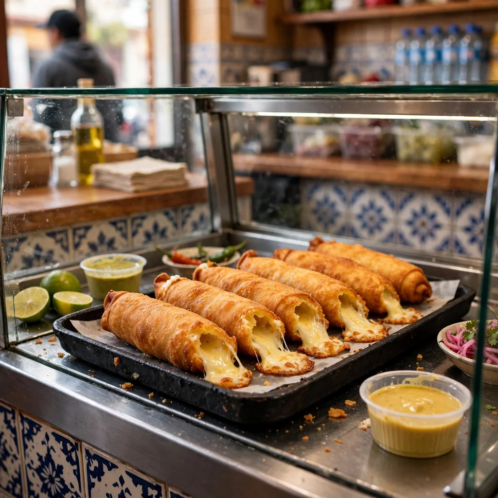 Tequeños rellenos de queso caliente