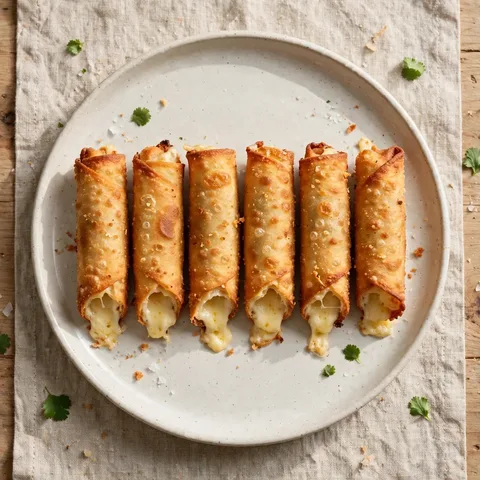 Tequeños rellenos de queso caliente