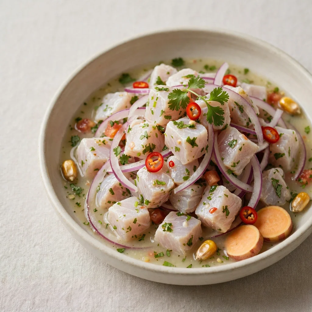 Ceviche de pescado fresco del día