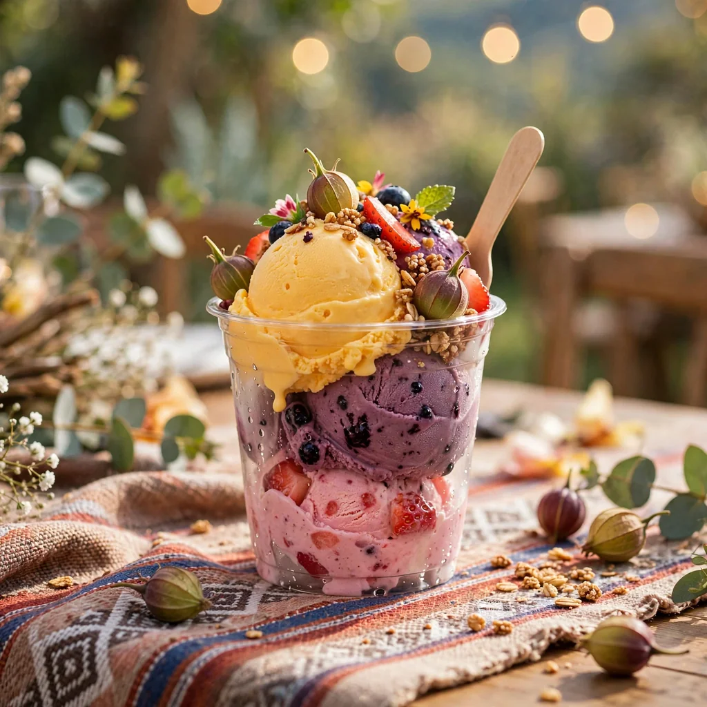 Helado artesanal en vaso personal