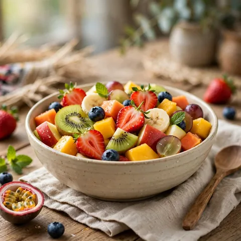 Ensalada de frutas frescas variadas