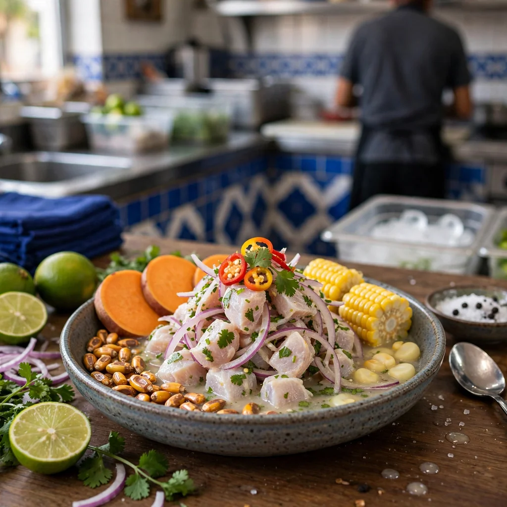 Ceviche de pescado fresco del día