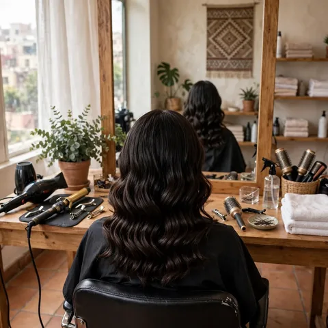 Peinado con ondas para eventos