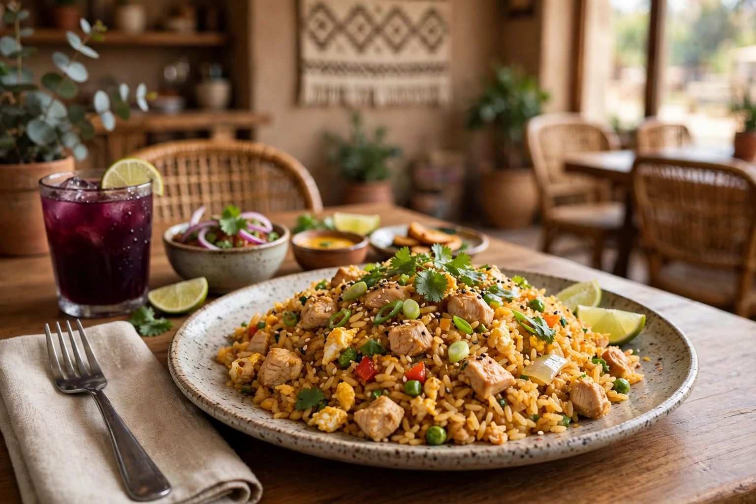 Arroz Chaufa de Pollo o Carne