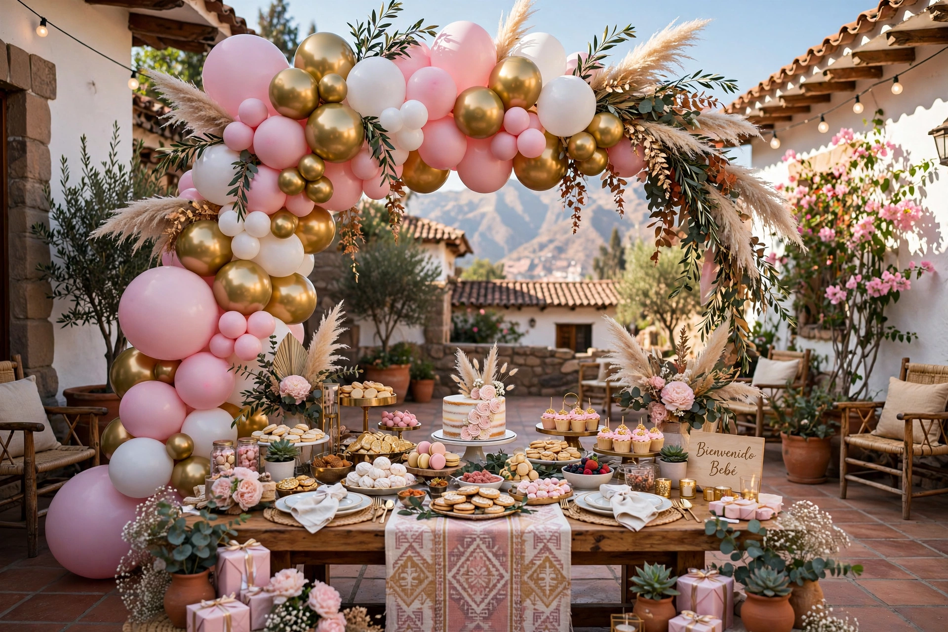 Arco de globos orgánicos personalizado para eventos en Chimbote