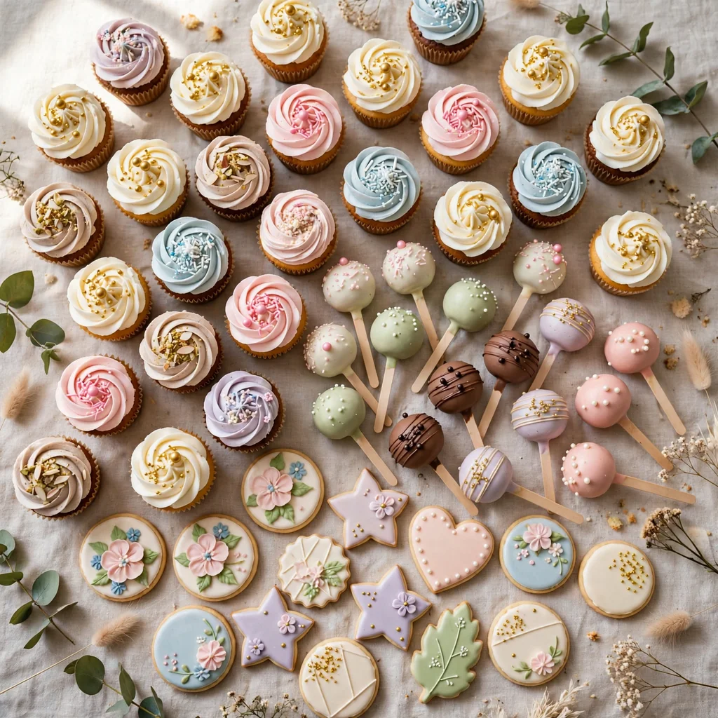 Mesa de Dulces - 50 Unidades (Cupcakes, Cake Pops y Galletas)