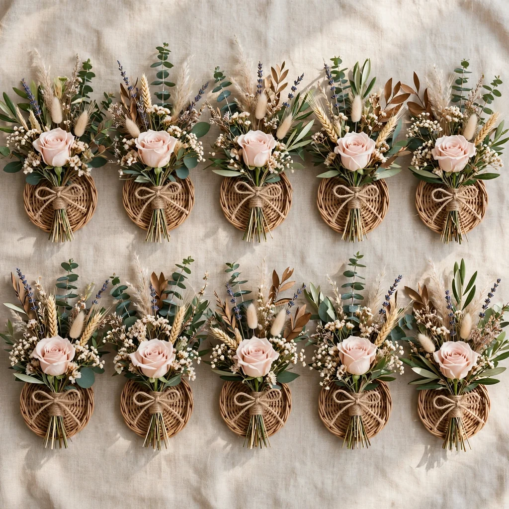 Centro de Mesa para Bodas - 10 Unidades (Flores Naturales)