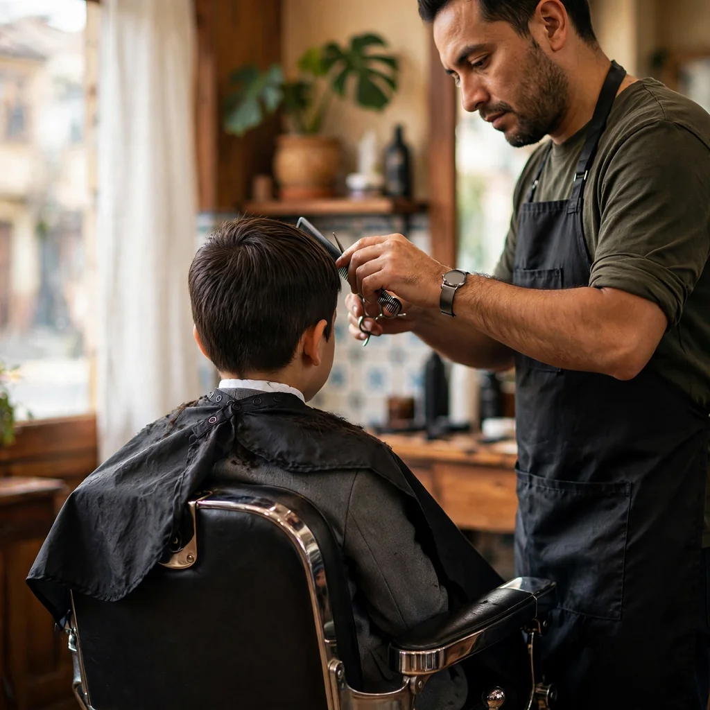 Corte de cabello para ninos escolares