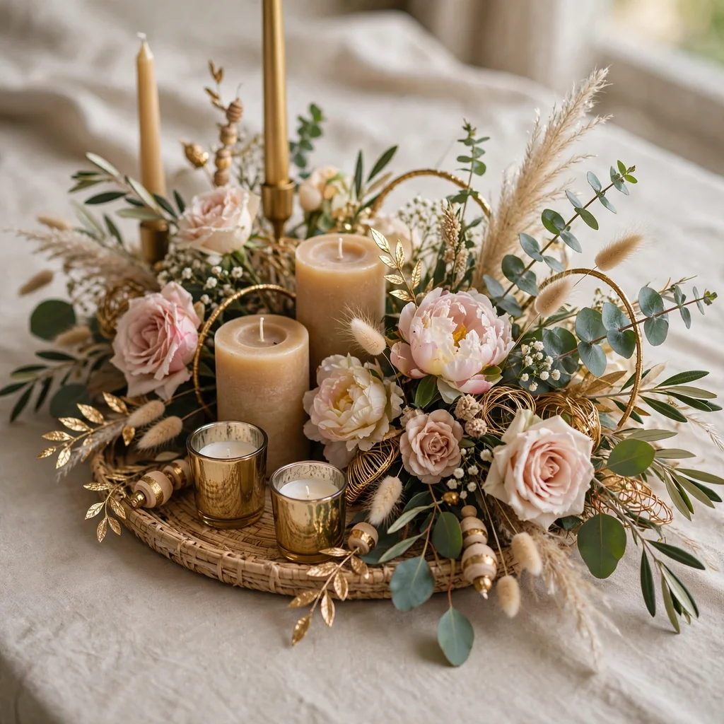Decoración de mesa principal para bodas