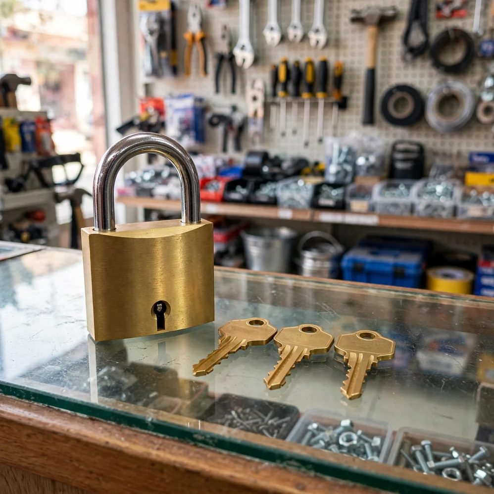 Candado de seguridad de latón 50mm con 3 llaves
