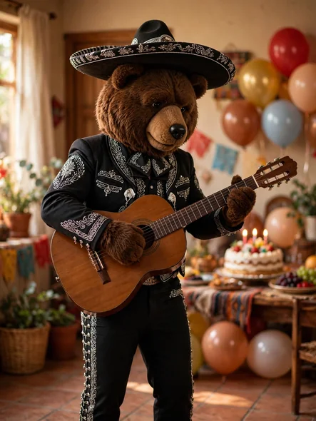 Osito mariachi sorpresa (botarga)