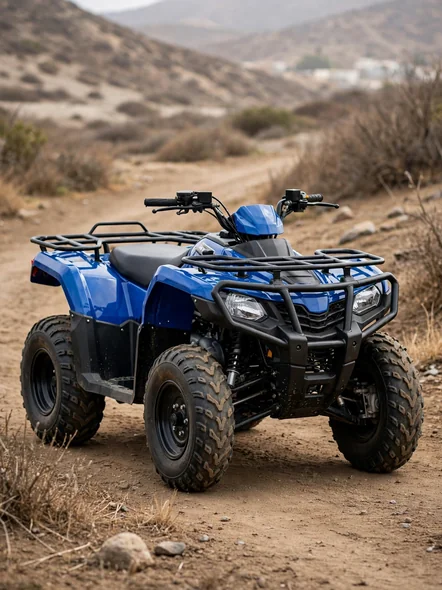 Cuatrimoto ATV azul todo terreno