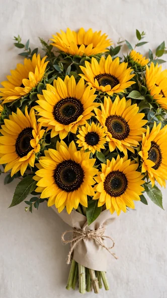 Ramo de girasoles amarillos