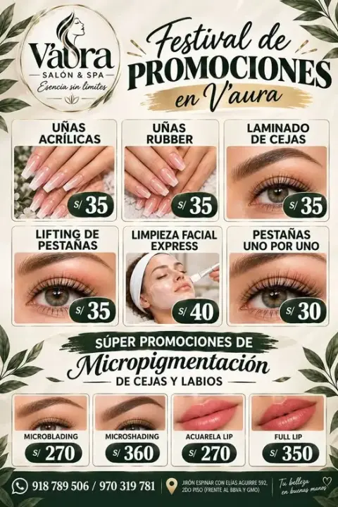 Uñas acrílicas con diseño (promo S/ 35)