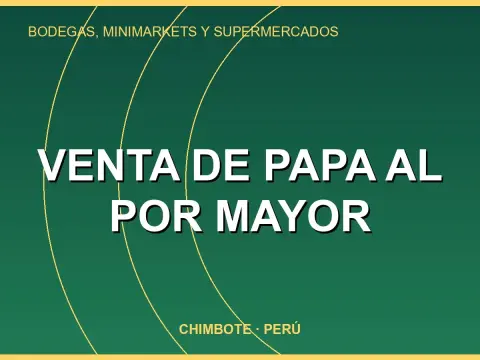 VENTA DE PAPA AL POR MAYOR