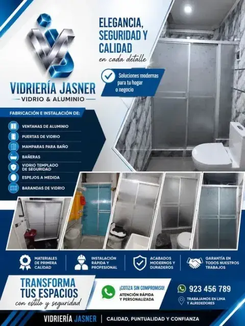 Espejos a medida y barandas de vidrio