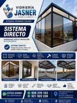 Puertas y techos de vidrio y aluminio
