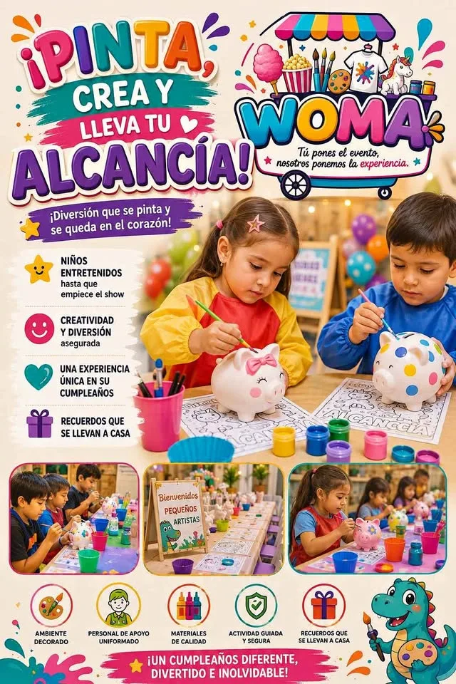 Abrir tarjeta de WOMA — Taller de Pintado y Carrito de Snacks